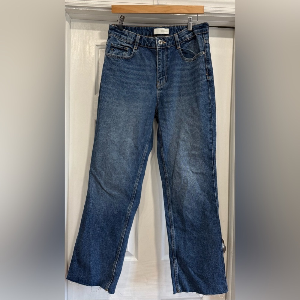 Zara Men's Dark Blue Relaxed Jeans